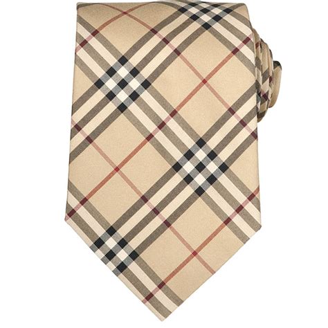 burberry camel check tie